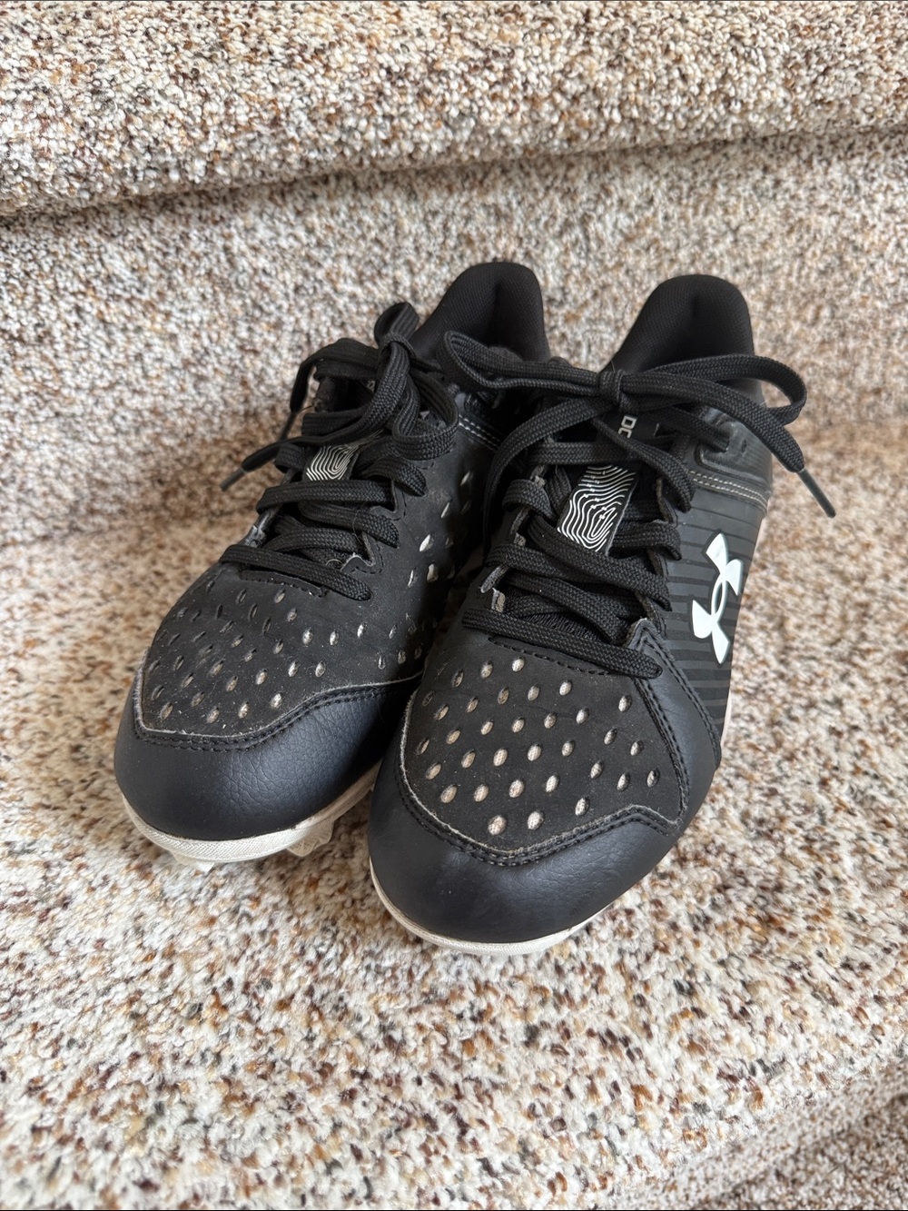 Under Armour Black Cleats with White Logo